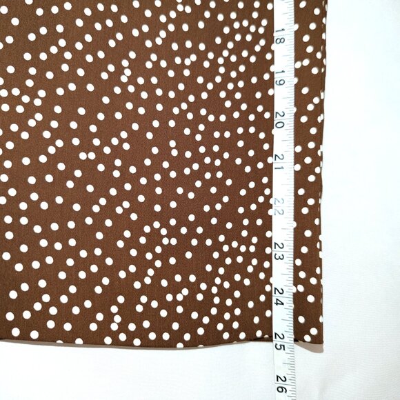 NWT J. Jill | Brown Polka Dot Wearever Easy-Care Woven Wide-Leg Crops | Size XS - Picture 11 of 13